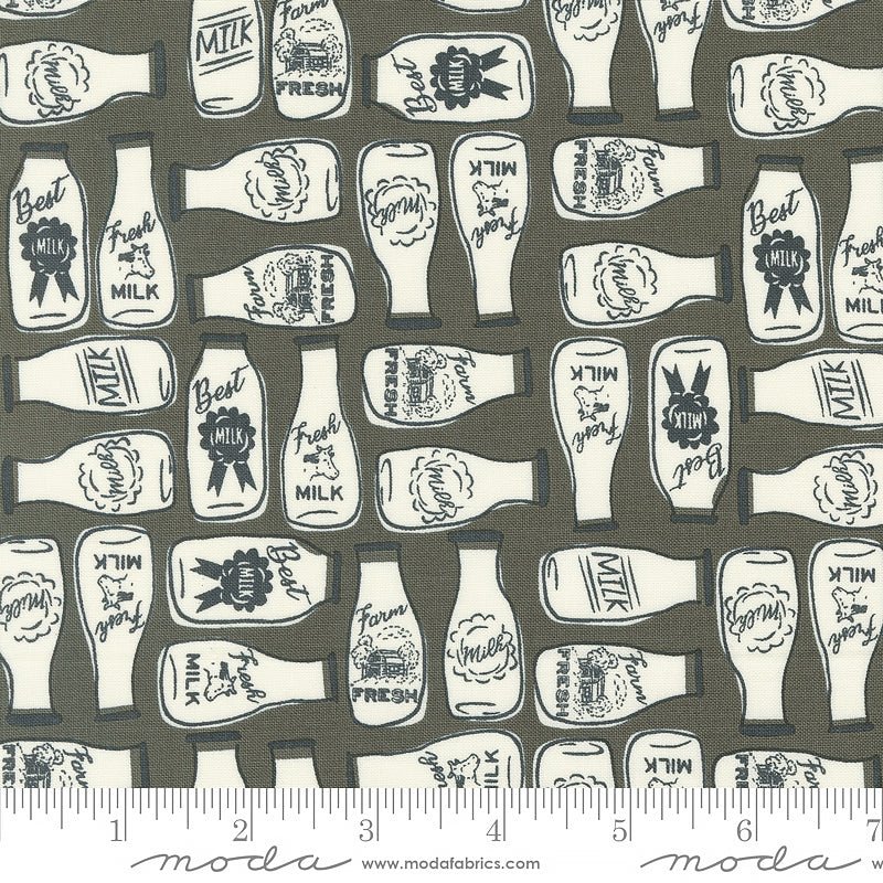 Farmstead Milk & More Charcoal - Moda from Fort Worth Fabric Studio