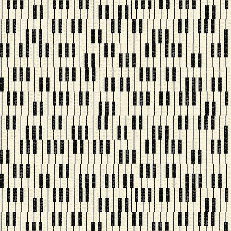 Feeling Jazzy Piano Solo Ivory Black - Windham from Fort Worth Fabric Studio