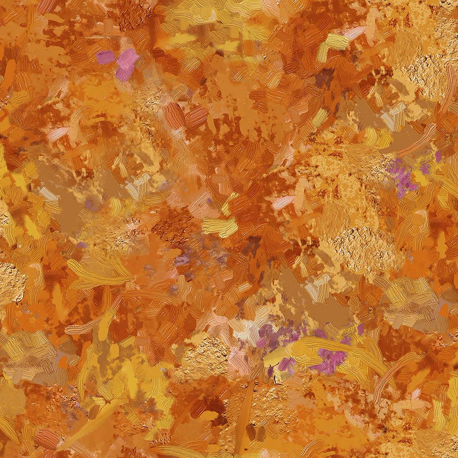 First Snow Leaves Texture Orange - Northcott from Fort Worth Fabric Studio