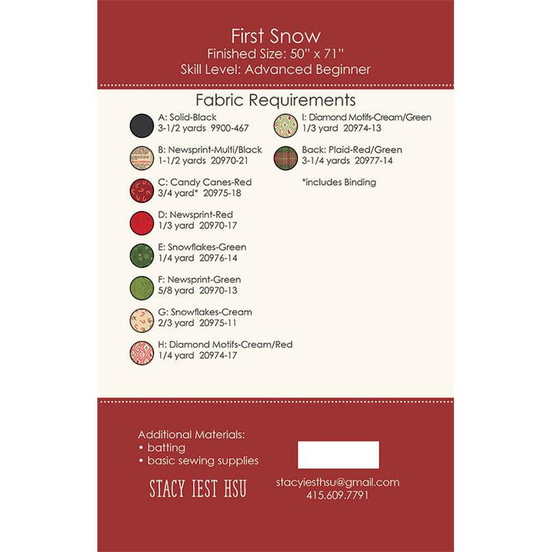 First Snow Quilt Pattern by Stacy Iest Hsu - Stacy Iest Hsu from Fort Worth Fabric Studio