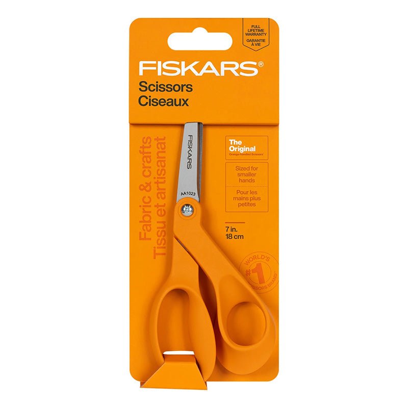 Fiskars Petite 7" Original Orange - Handled Scissors - Fiskars from Fort Worth Fabric Studio