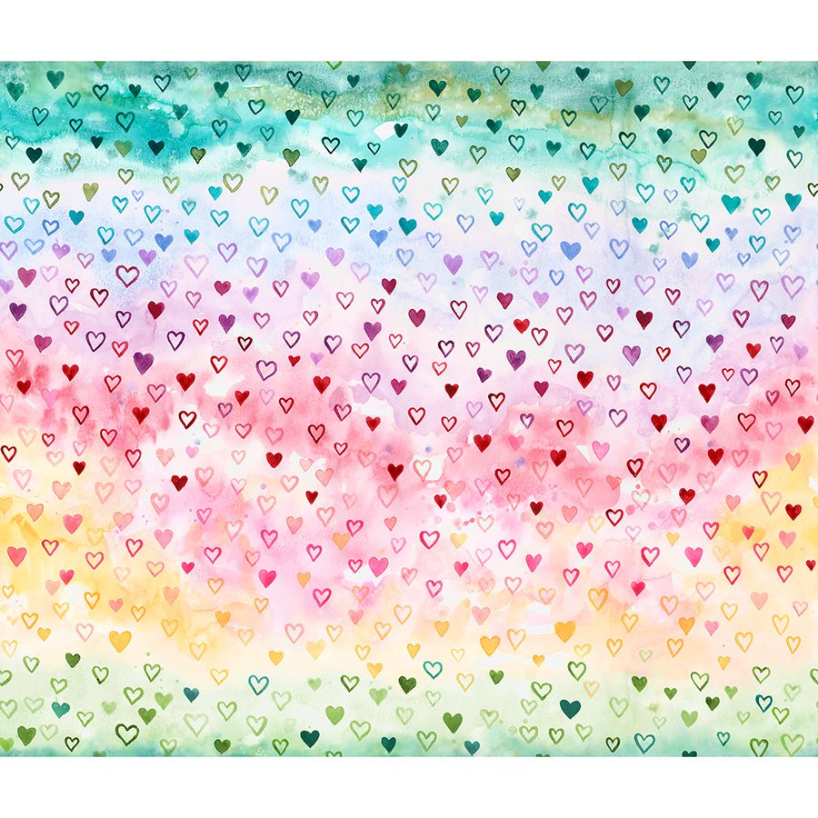 Fleur The Love Ombre Hearts Rainbow - Moda from Fort Worth Fabric Studio