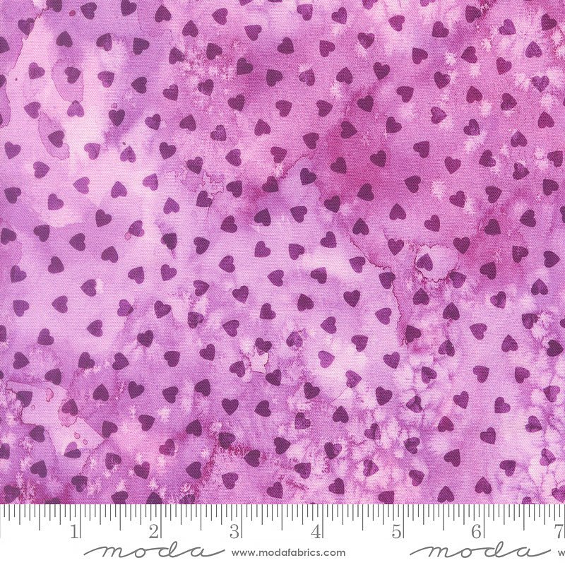 Fleur The Love Small Hearts Lilac - Moda from Fort Worth Fabric Studio