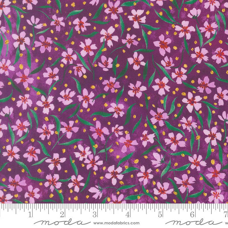 Fleur The Love Smitten Florals Plum - Moda from Fort Worth Fabric Studio