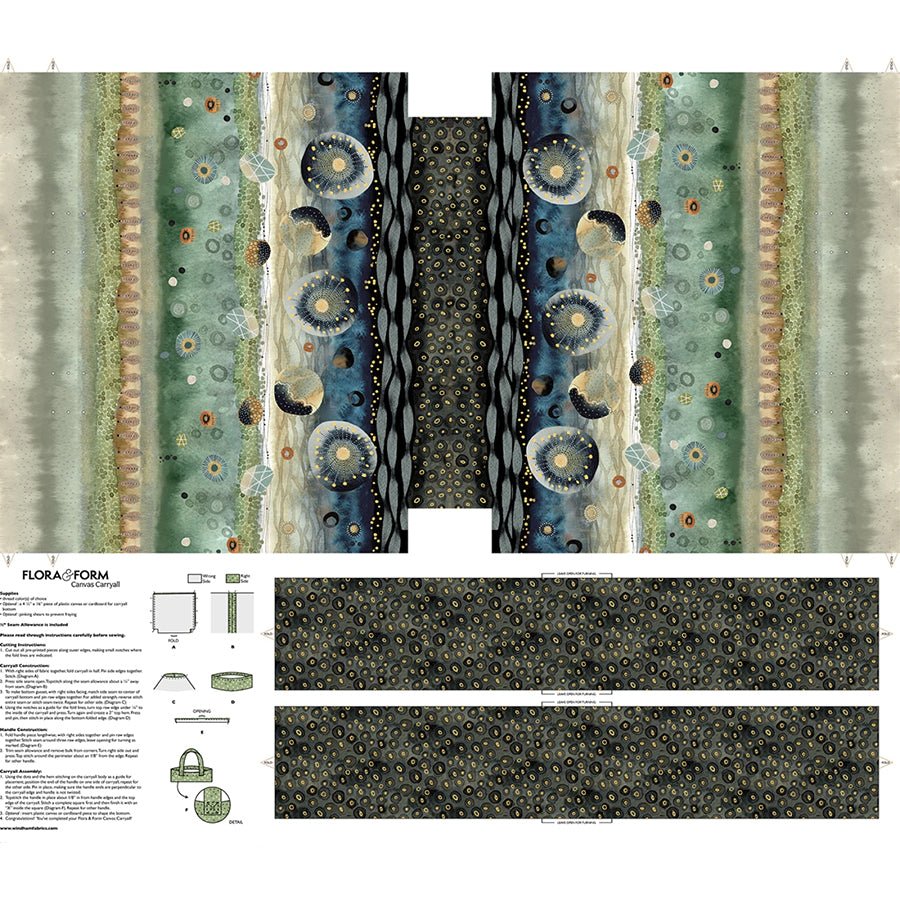 Flora & Form 36" Canvas Carry - All Panel Multi - Windham from Fort Worth Fabric Studio