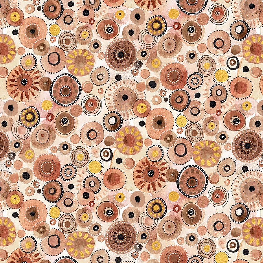 Flora & Form Dotty Fire Opal Metallic - Windham from Fort Worth Fabric Studio