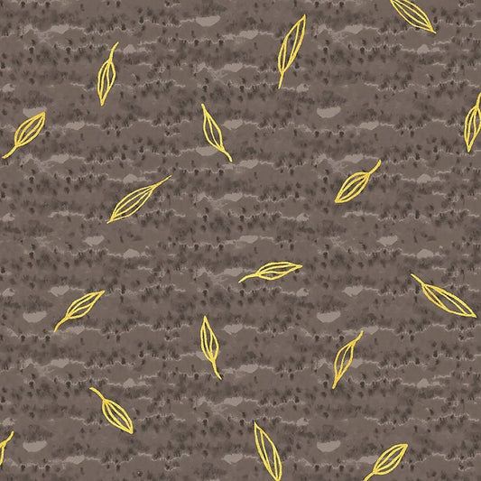 Flora & Form Sprig Pumice Metallic – Remnant 31″ × 44″ - Windham from Fort Worth Fabric Studio