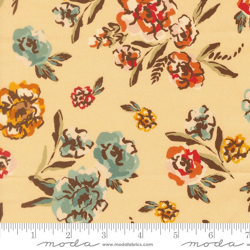 Flora & Thread Bouquet Florals Almond - Moda from Fort Worth Fabric Studio
