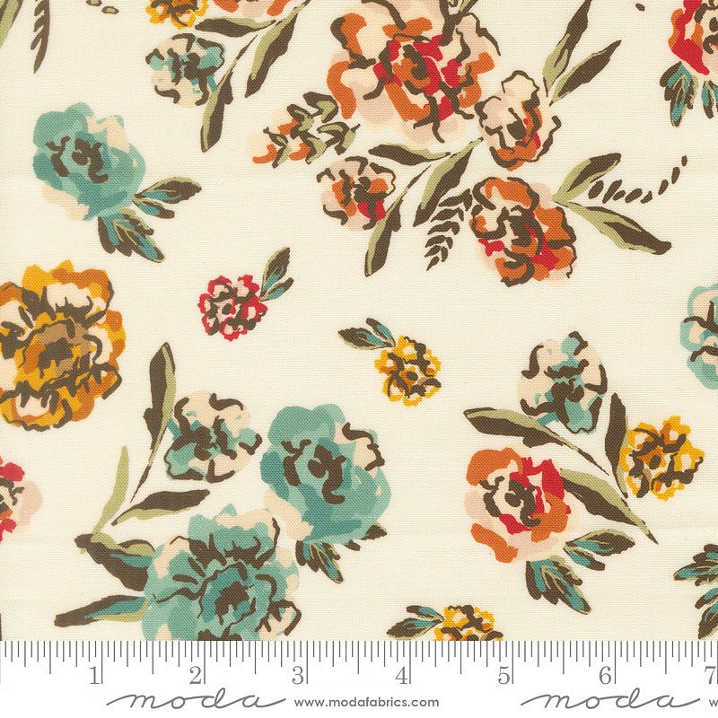 Flora & Thread Bouquet Florals Eggshell - Moda from Fort Worth Fabric Studio