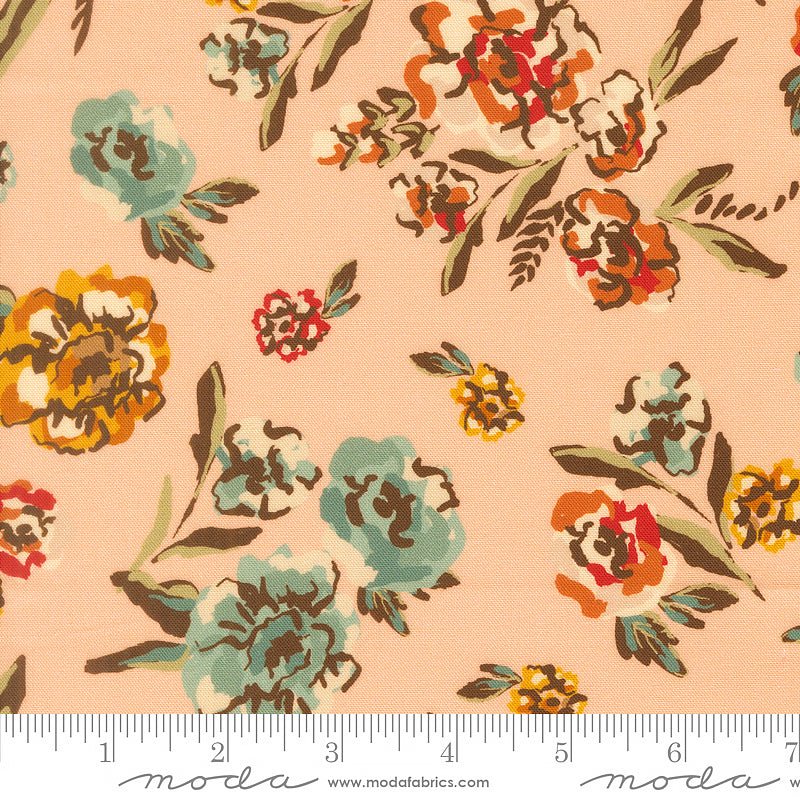 Flora & Thread Bouquet Florals Peach - Moda from Fort Worth Fabric Studio