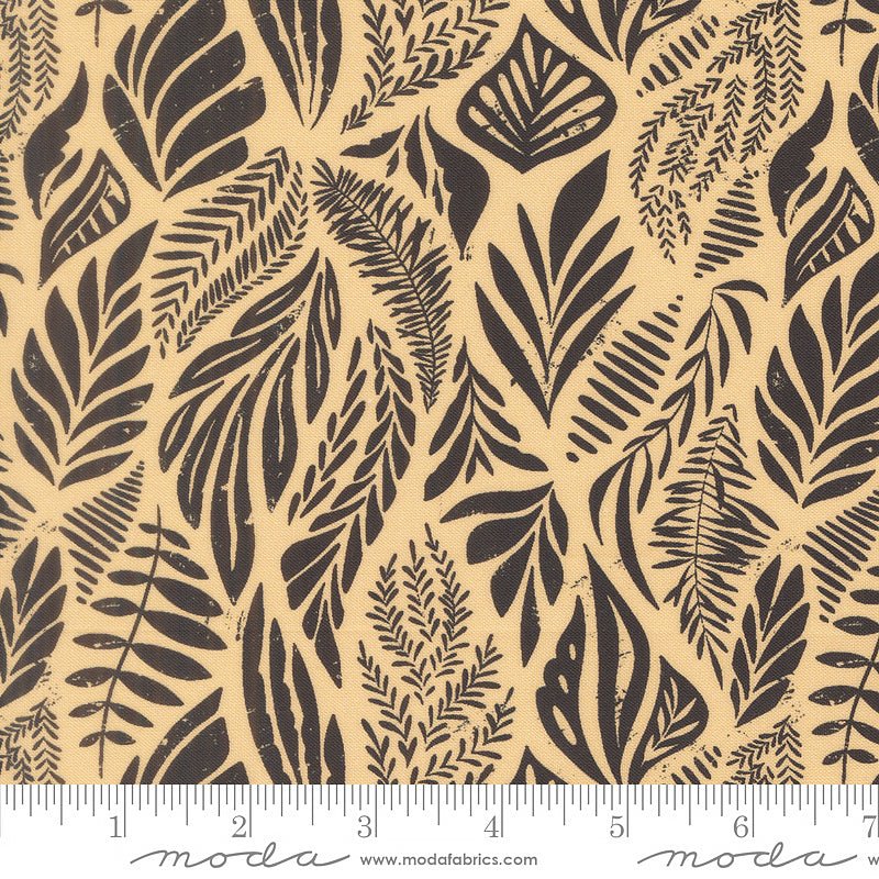 Flora & Thread Damask Leaves Almond - Moda from Fort Worth Fabric Studio
