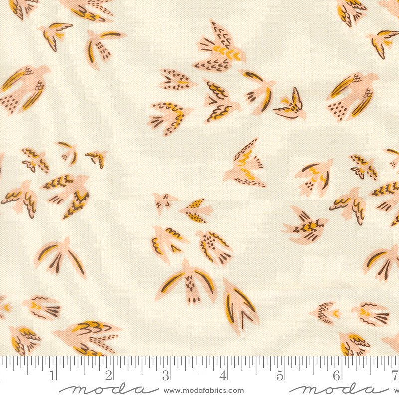 Flora & Thread On A Wing Eggshell - Moda from Fort Worth Fabric Studio