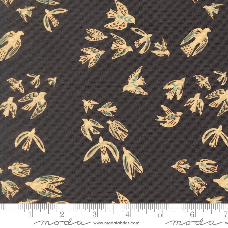 Flora & Thread On A Wing Midnight - Moda from Fort Worth Fabric Studio
