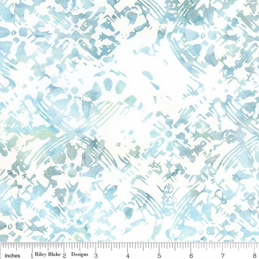 Floral Grid Batiks Floral Grid Winter Mint - Riley Blake from Fort Worth Fabric Studio