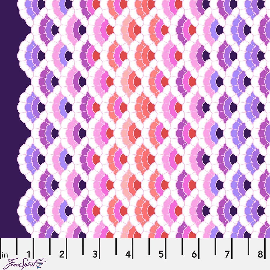Floral Reef Aquatic Lace Ultraviolet - Free Spirit from Fort Worth Fabric Studio