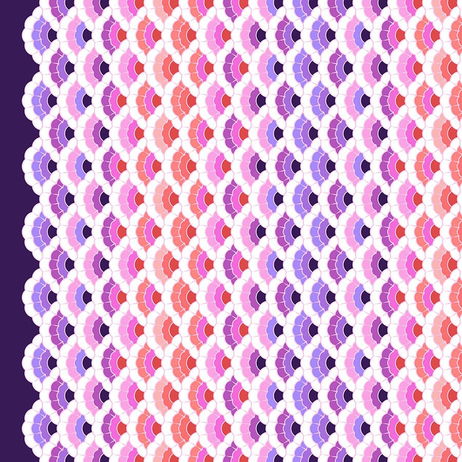 Floral Reef Aquatic Lace Ultraviolet - Free Spirit from Fort Worth Fabric Studio