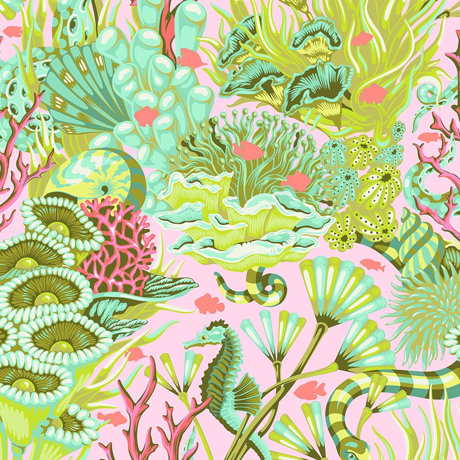 Floral Reef Reef What You Sew Coralline - Free Spirit from Fort Worth Fabric Studio
