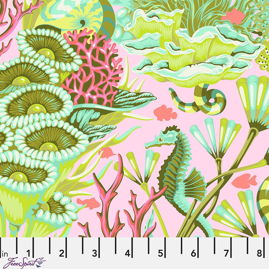 Floral Reef Reef What You Sew Coralline - Free Spirit from Fort Worth Fabric Studio