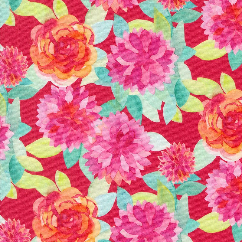 Flower Patches Faceted Flower Ruby - Moda from Fort Worth Fabric Studio