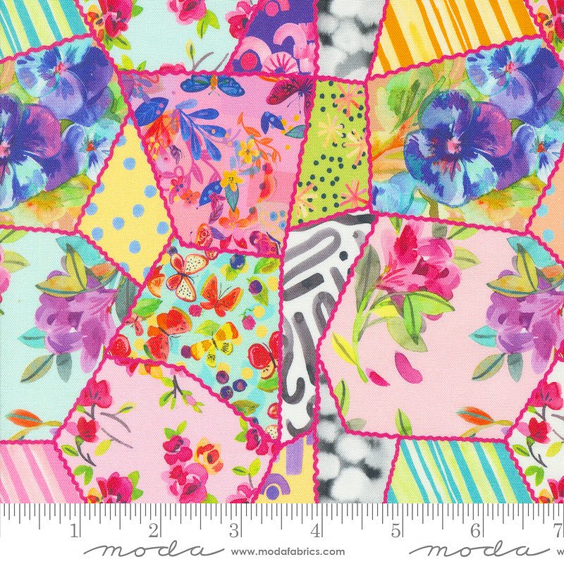 Flower Patches Patchwork Rainbow - Moda from Fort Worth Fabric Studio