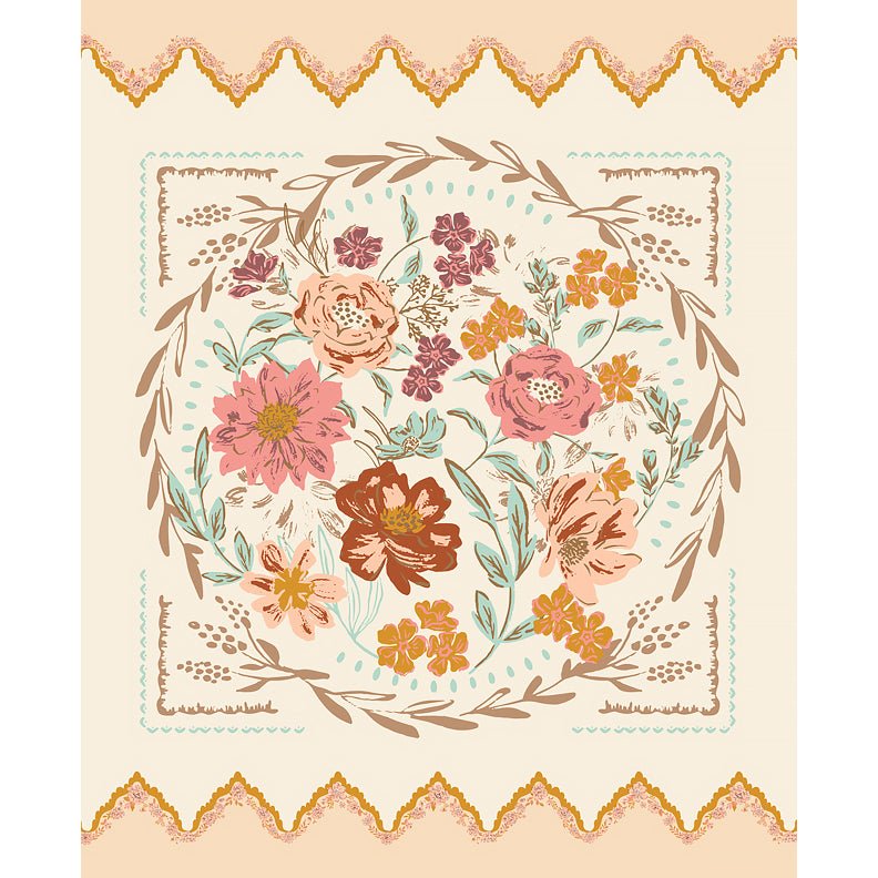 Foraged, Found, & Hand Me Down 36" Panel Eggshell - Moda from Fort Worth Fabric Studio