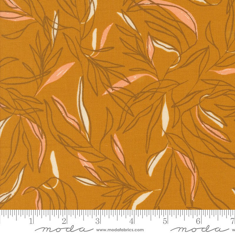 Foraged, Found, & Hand Me Down Loose Leaves Caramel - Moda from Fort Worth Fabric Studio