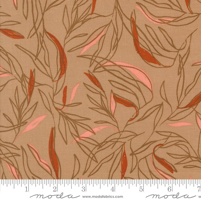 Foraged, Found, & Hand Me Down Loose Leaves Mushroom - Moda from Fort Worth Fabric Studio