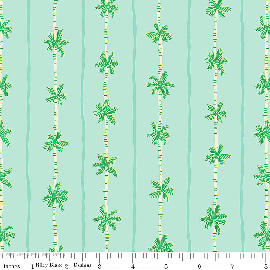 Forever Neverland Palm Stripe Songbird - Riley Blake from Fort Worth Fabric Studio