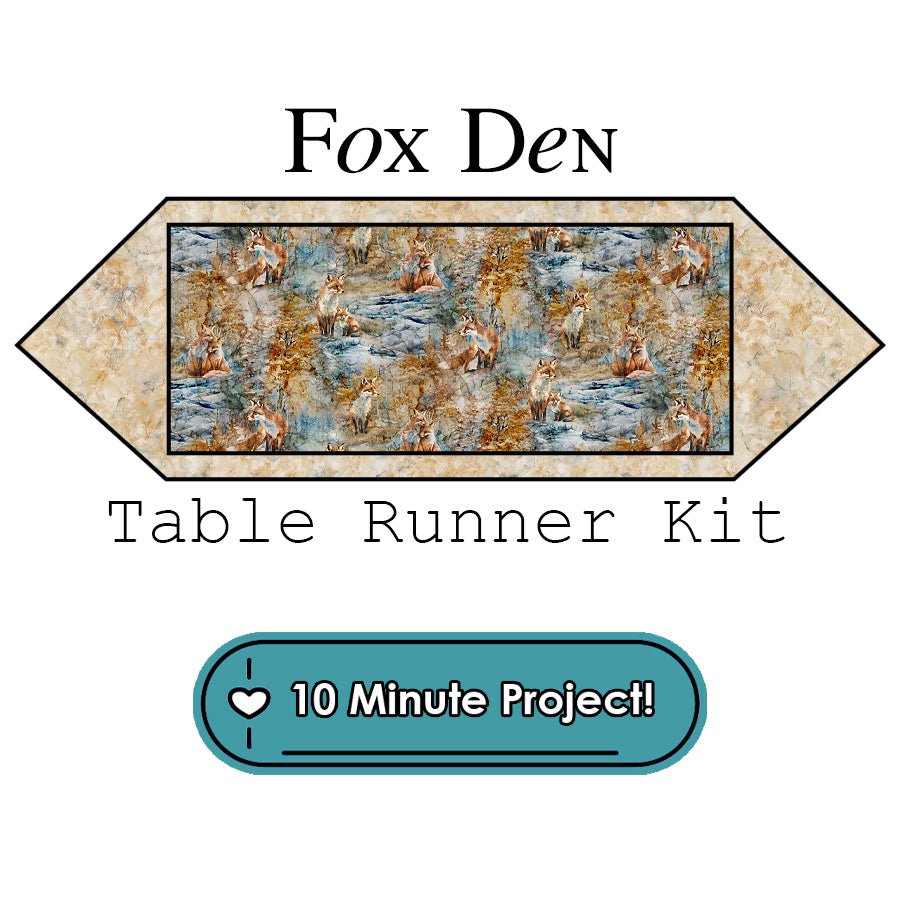 Fox Den 10 Minute Table Runner Kit Northcott - Northcott from Fort Worth Fabric Studio