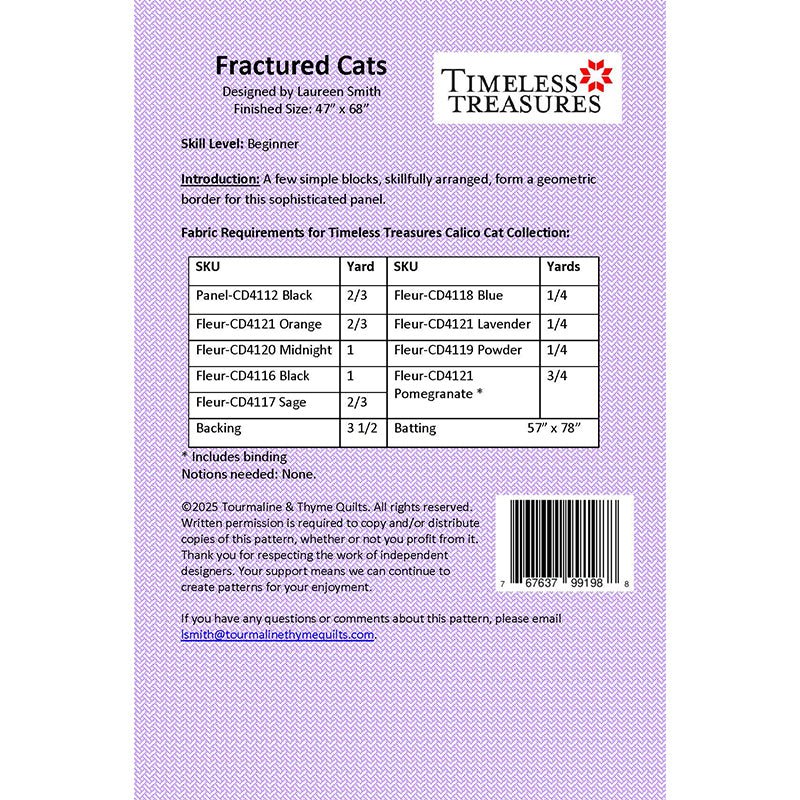 Fractured Calico Quilt Pattern by Tourmaline & Thyme - Tourmaline & Thyme Quilts from Fort Worth Fabric Studio