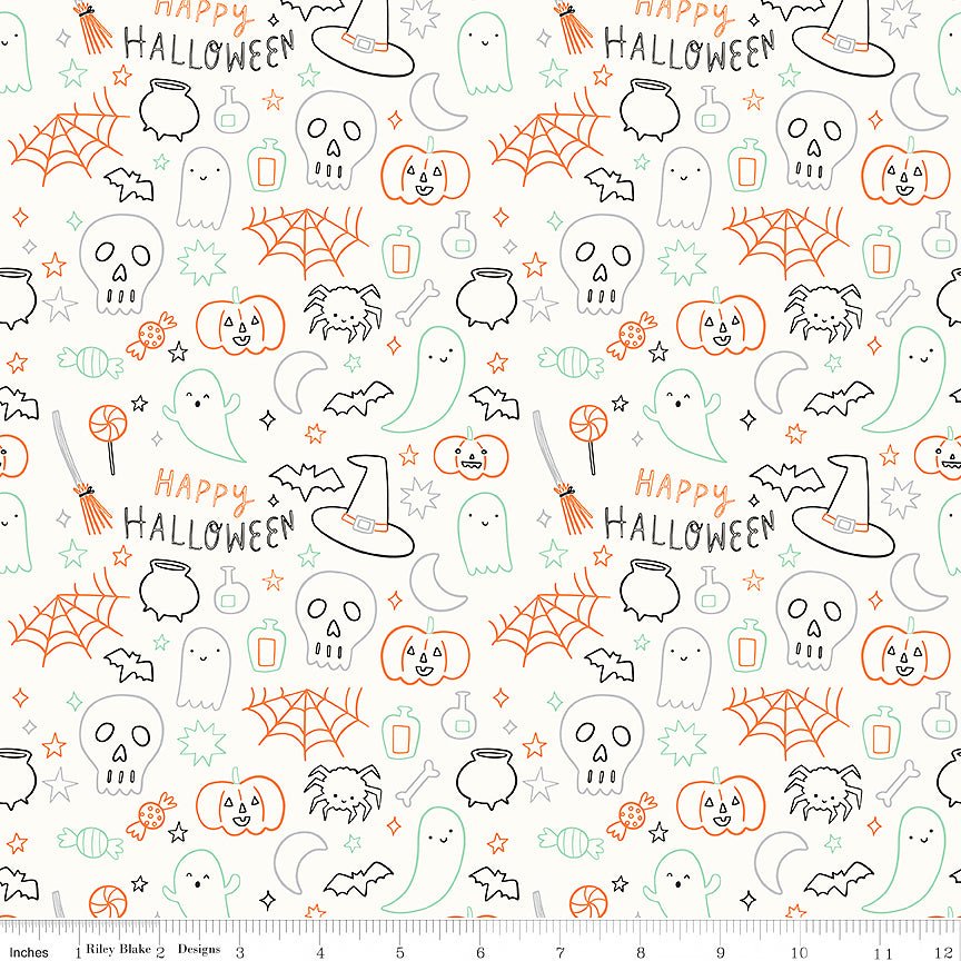 Frank & Friends Halloween Icons Cloud - Riley Blake from Fort Worth Fabric Studio
