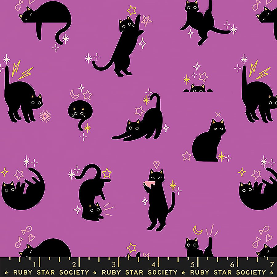 Freaky Familiars Cat Walk Witchy - Ruby Star Society from Fort Worth Fabric Studio