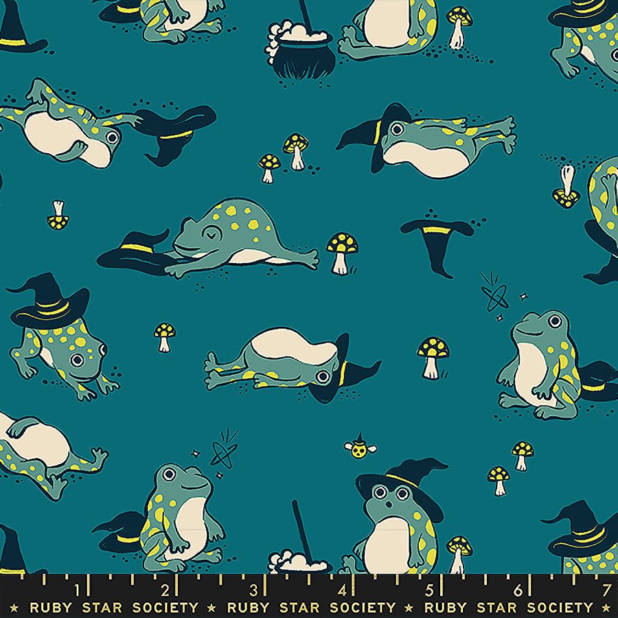 Freaky Familiars Frog Witch Mushrooms Storytime - Ruby Star Society from Fort Worth Fabric Studio