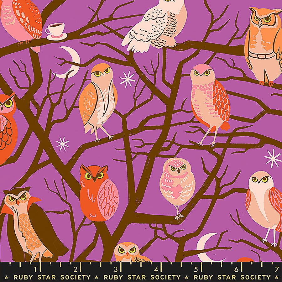 Freaky Familiars Owls & Trees Witchy - Ruby Star Society from Fort Worth Fabric Studio