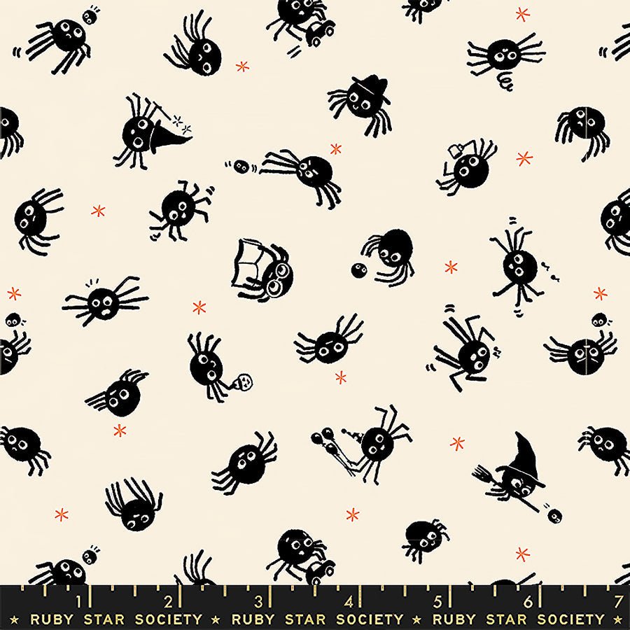 Freaky Familiars Spider Sense Natural - Ruby Star Society from Fort Worth Fabric Studio