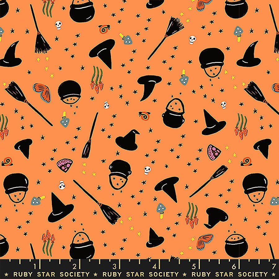 Freaky Familiars Witch Toss Pumpkin - Ruby Star Society from Fort Worth Fabric Studio
