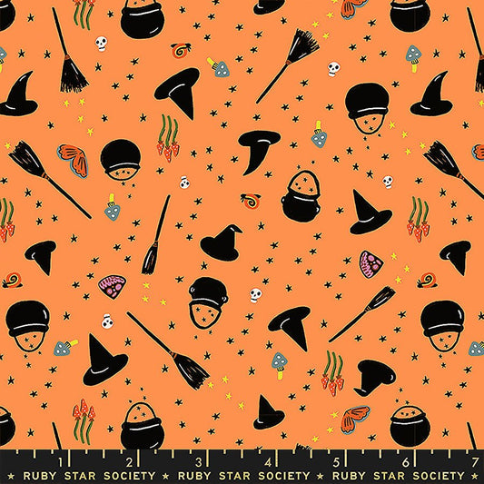 Freaky Familiars Witch Toss Pumpkin - Ruby Star Society from Fort Worth Fabric Studio