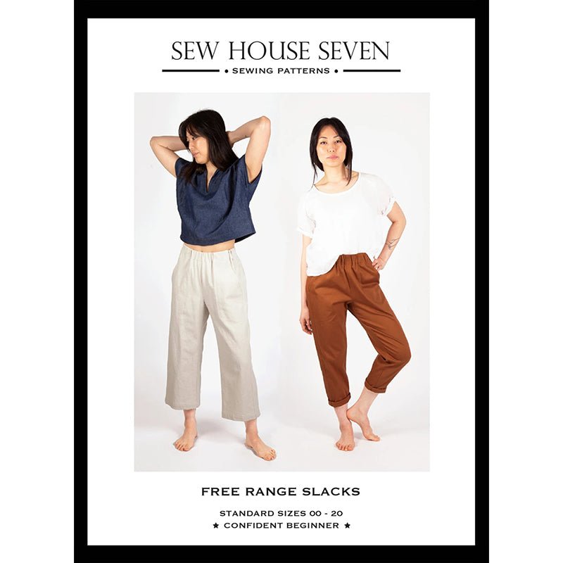 Free Range Slacks Pattern Sizes 00 - 20 - Sew House Seven from Fort Worth Fabric Studio