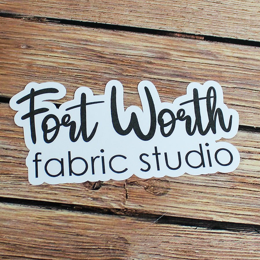 FWFS Logo Sticker 6" X 3" - Ohana Original Crafts from Fort Worth Fabric Studio