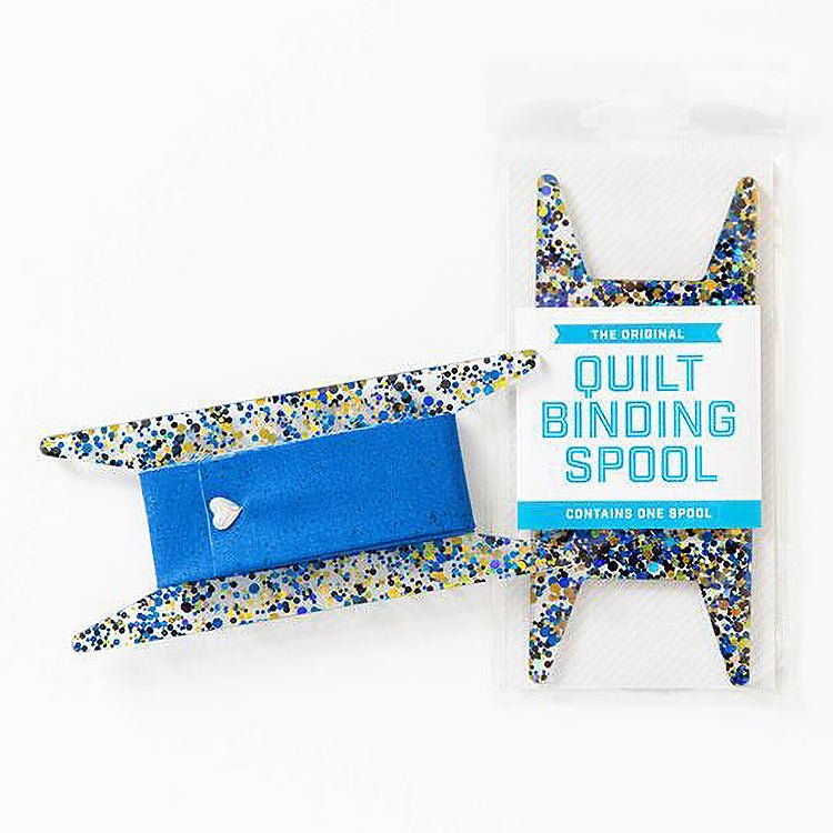 Glitter Binding Spool Blue/Black - Stitch Supply Co. from Fort Worth Fabric Studio