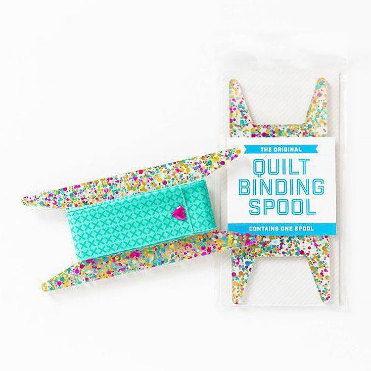 Glitter Binding Spool Teal/Aqua - Stitch Supply Co. from Fort Worth Fabric Studio