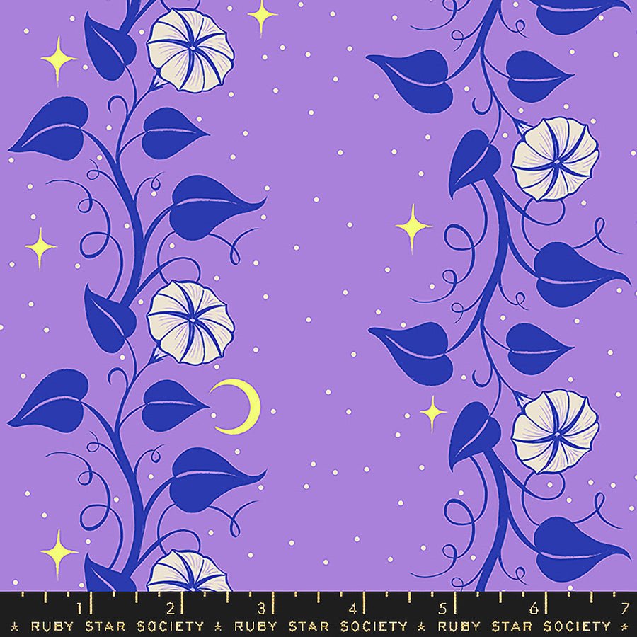 Glow Garden Moon Vines Amethyst - Ruby Star Society from Fort Worth Fabric Studio