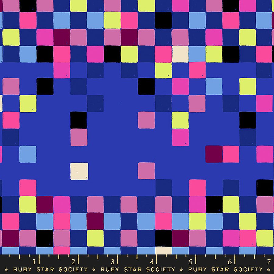 Glow Garden Pixel Squares Blacklight - Ruby Star Society from Fort Worth Fabric Studio