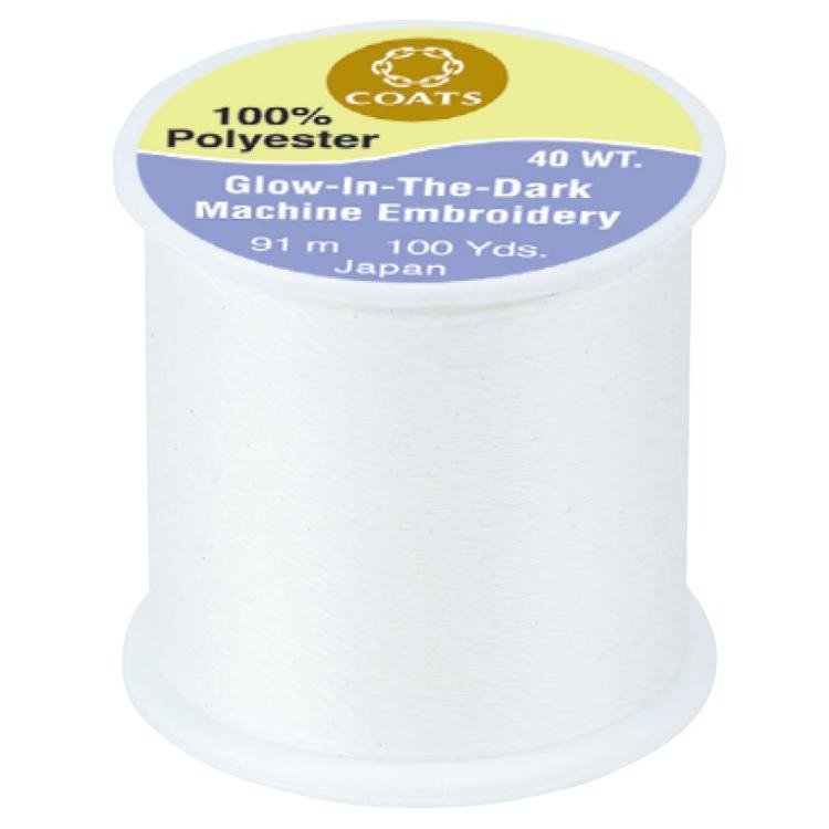 Glow in the Dark White Thread by Coats & Clark - Coats & Clark from Fort Worth Fabric Studio