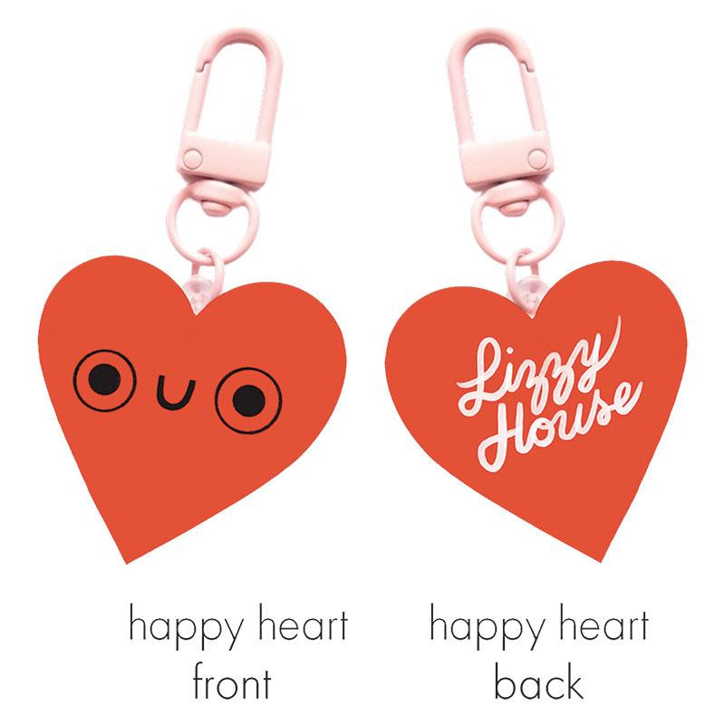 Happy Heart Zipper Glitter Charm by Lizzy House - Lizzy House from Fort Worth Fabric Studio