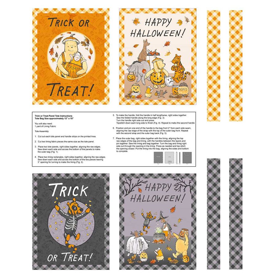 Haunted Acre Wood 36" Panel Orange/Purple - Studio E from Fort Worth Fabric Studio