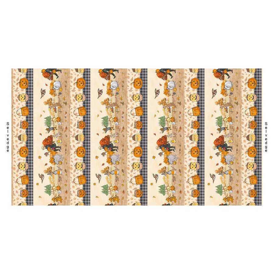 Haunted Acre Wood Stripe Yellow - Studio E from Fort Worth Fabric Studio