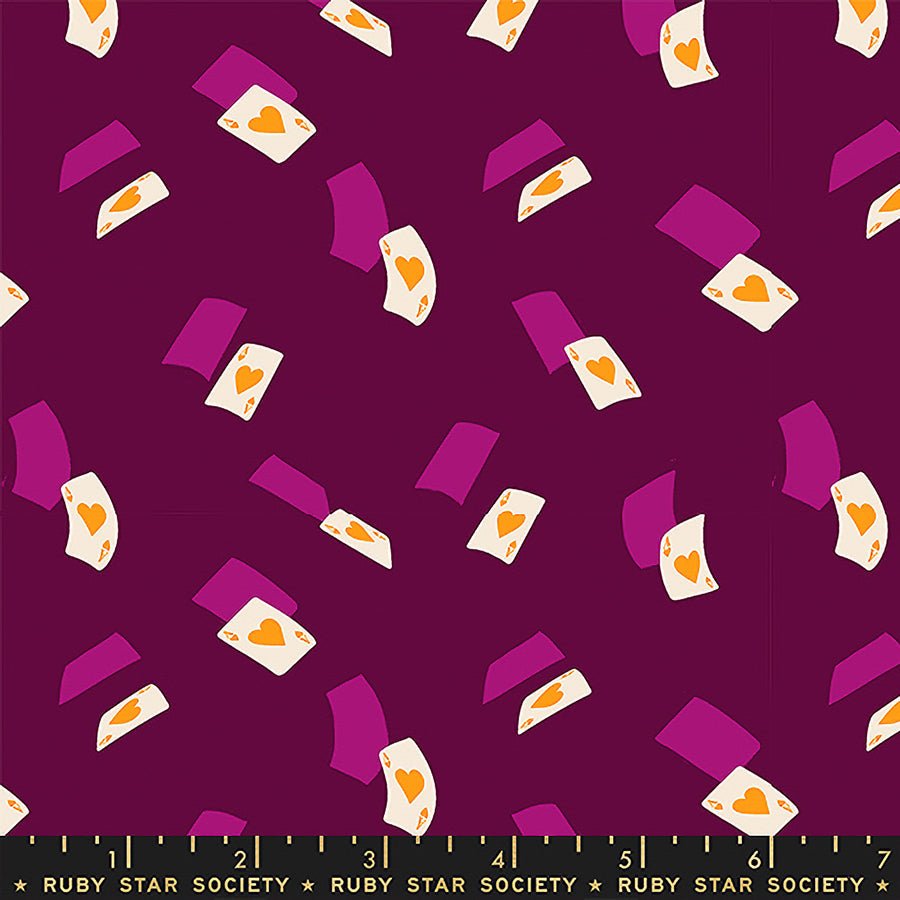Hello Alice Falling Aces Purple Violet - Ruby Star Society from Fort Worth Fabric Studio