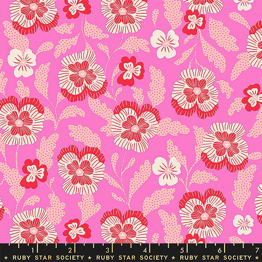 Hello Alice Violet Florals Lipstick - Ruby Star Society from Fort Worth Fabric Studio