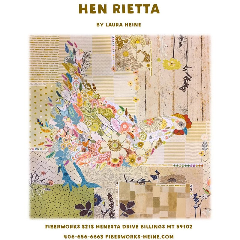 Hen Rietta Collage Pattern by Fiberworks Inc - Fiberworks Inc from Fort Worth Fabric Studio